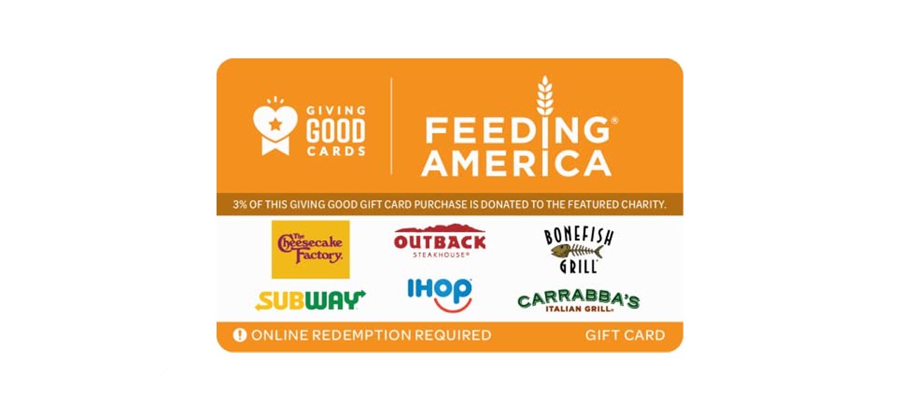 Giving Good Feeding America Gift Card