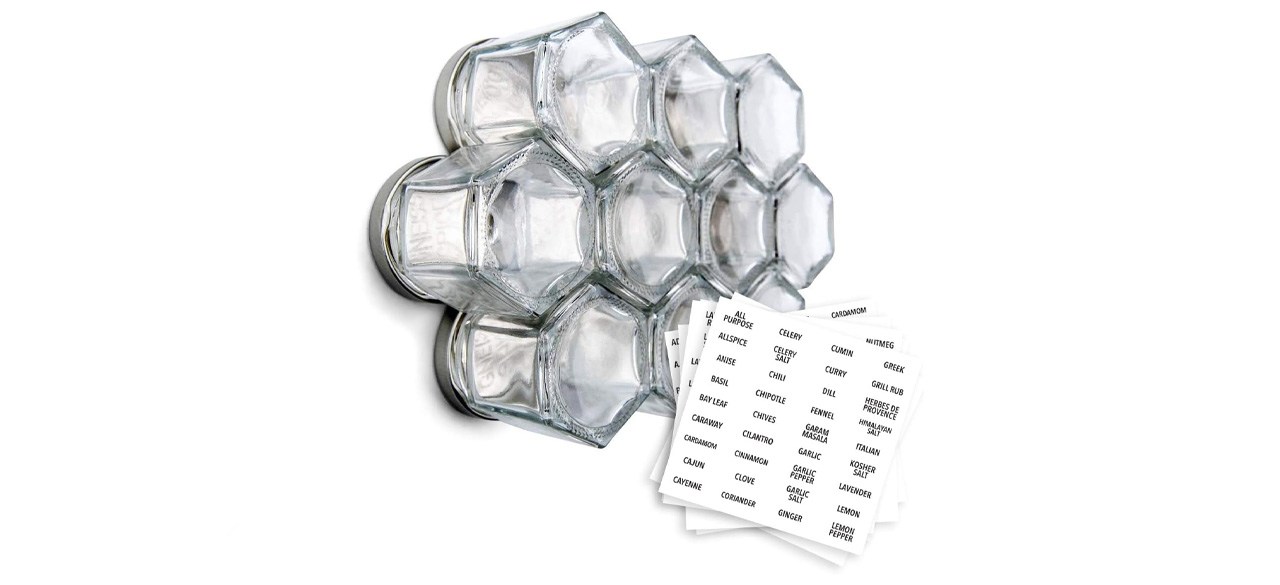 Gneiss Spice Rack Magnetic Spice Jars