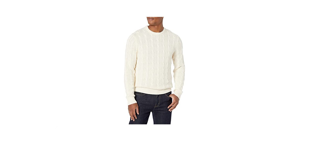 best Goodthreads Soft Cotton Cable Knit Crew Neck Sweater