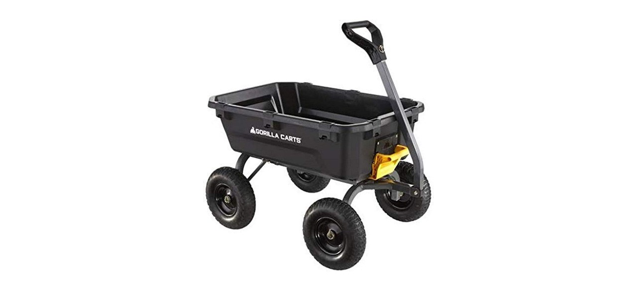 Best Gorilla Carts 7 Cubic Feet Poly Yard Dump Cart