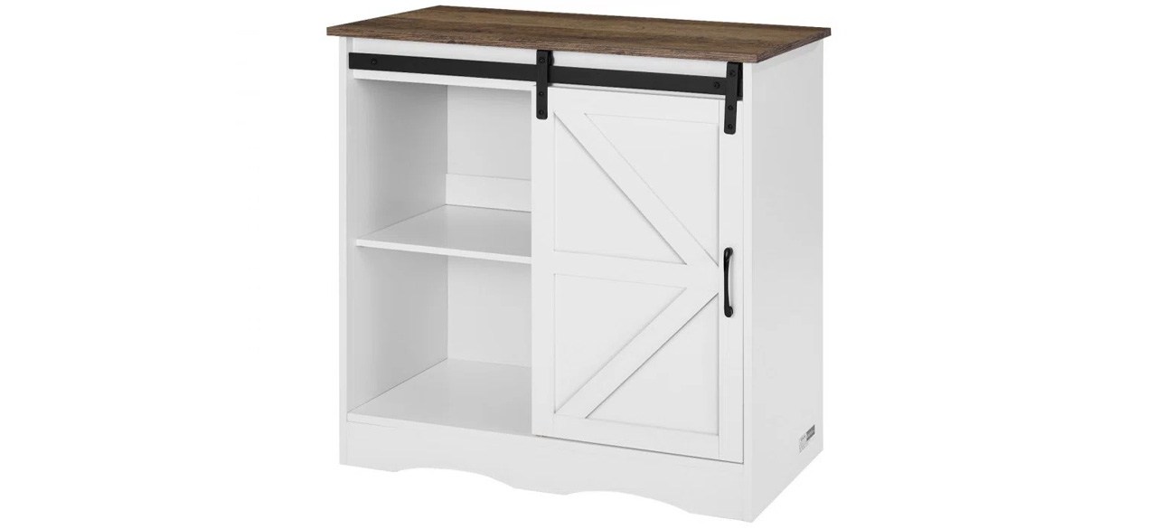 Gracie Oaks Coffee Bar Cabinet&nbsp;in white