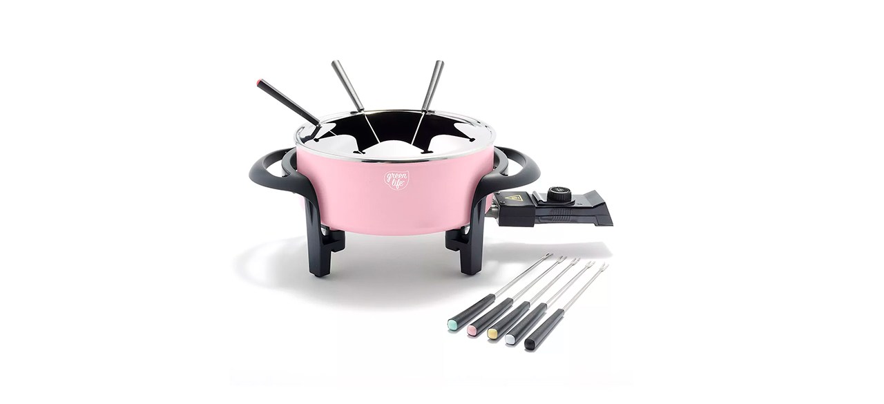 Green Life 14-cup Electric Fondue Pot Set
