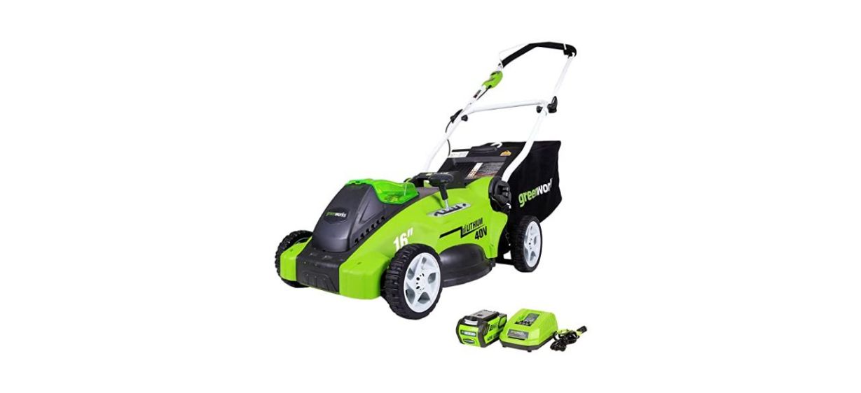 Best Greenworks 40V 16&quot; Cordless Electric Lawn Mower