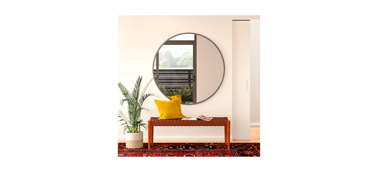 Best Greyleigh Needville Round Metal Wall Mirror