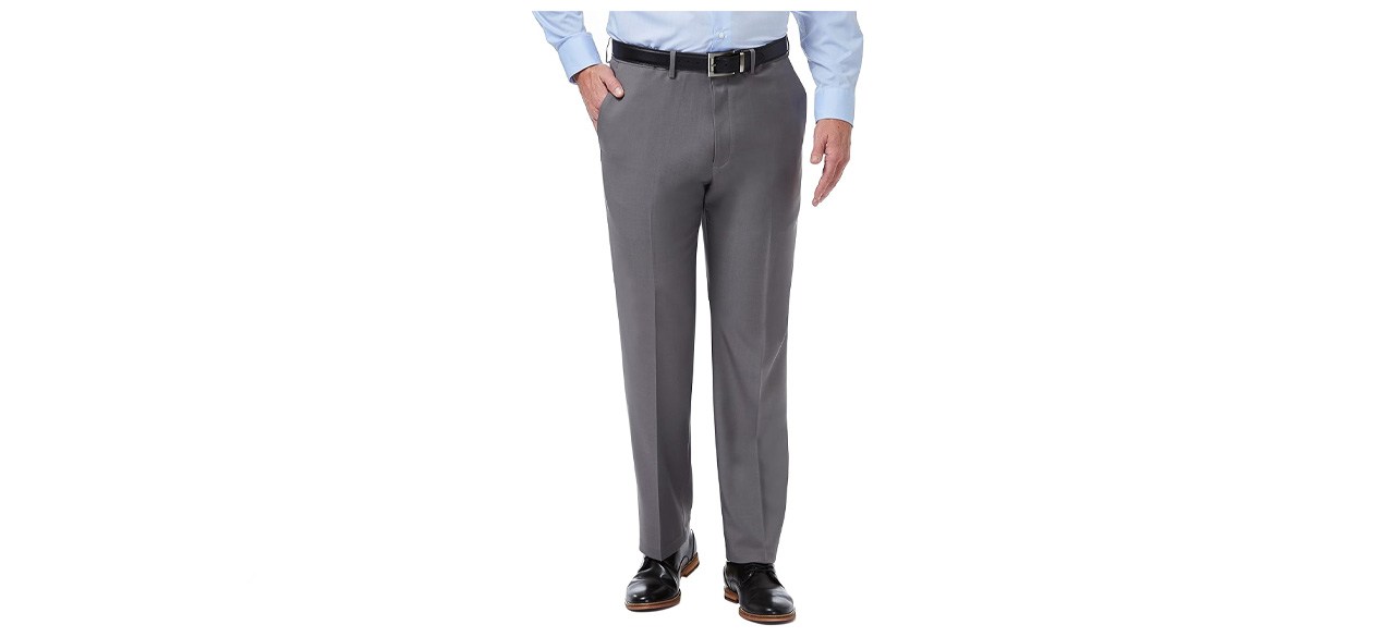 Haggar Men's Premium Comfort Dress Pant-Straight Fit Flat Front