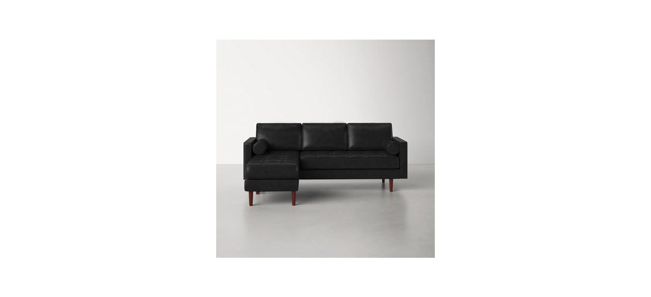 Best Hailee Two-Piece Leather Chaise Sectional