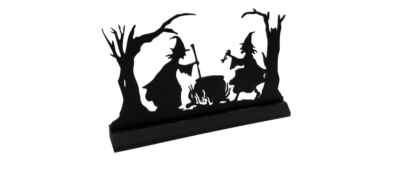 SchoonerBayCo Witches Brew Standing Wood Silhouette