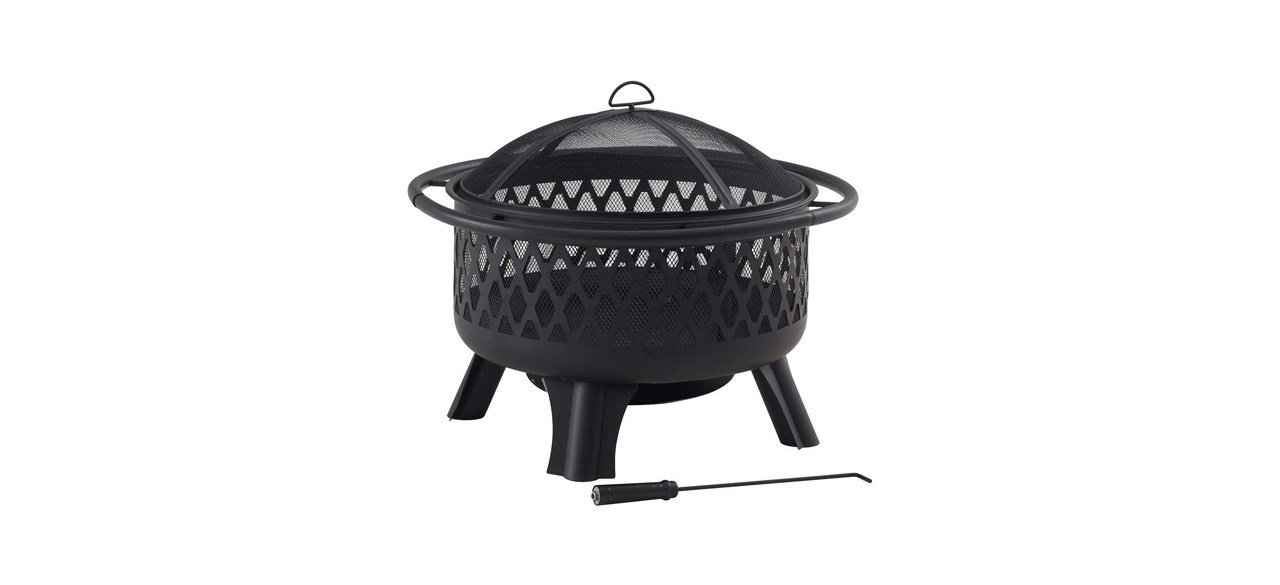 best Hampton Bay Piedmont 30-Inch Steel Fire Pit