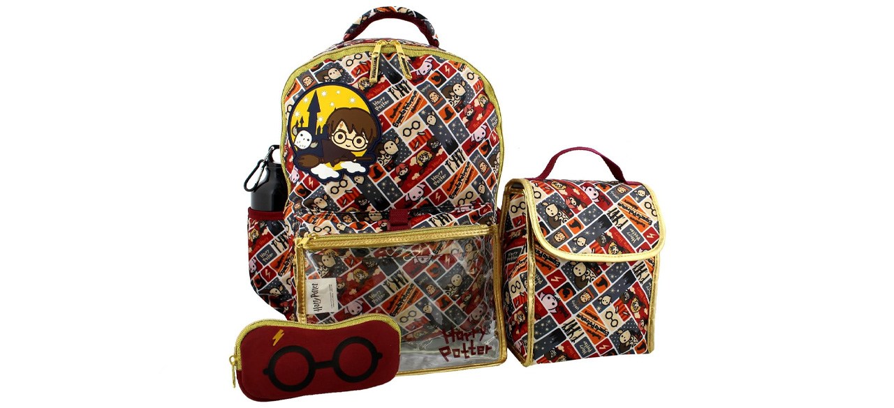 Harry Potter 5-Piece Backpack and Snack Bag School Set