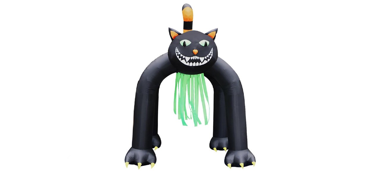 Haunted Hill Farm 10-Foot-Tall Black Cat Arch Blow-Up Inflatable with Lights