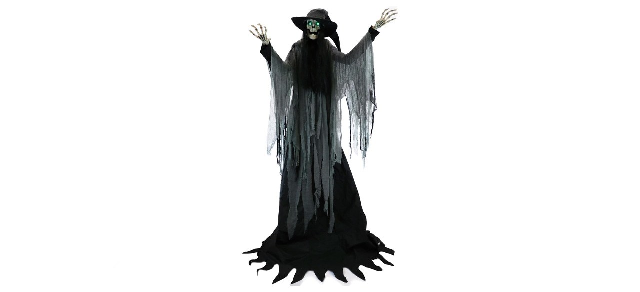 Haunted Hill Farm 7.5-Foot-Tall Macabre Animatronic Skeleton Witch 