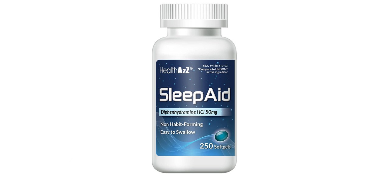 HealthA2Z Sleep Aid, Diphenhydramine HCl 50mg, 250 Softgels
