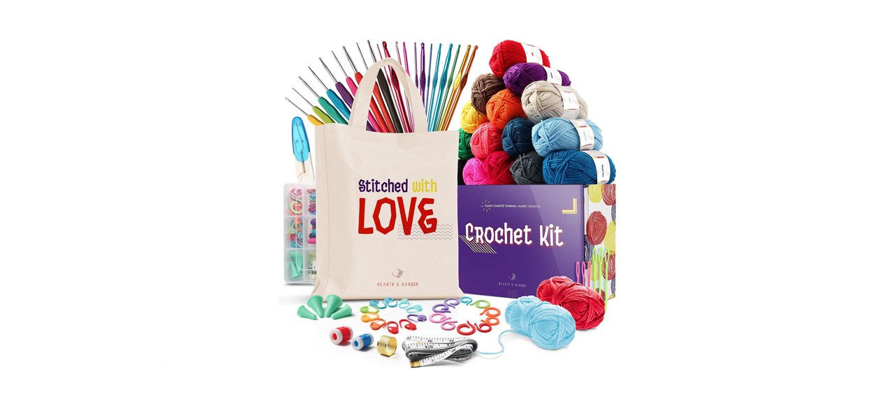 best Hearth & Harbor 73-Piece Crochet Kit