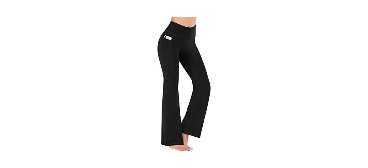 Heathyoga Bootcut Yoga Pants for Women with Pockets High Waisted