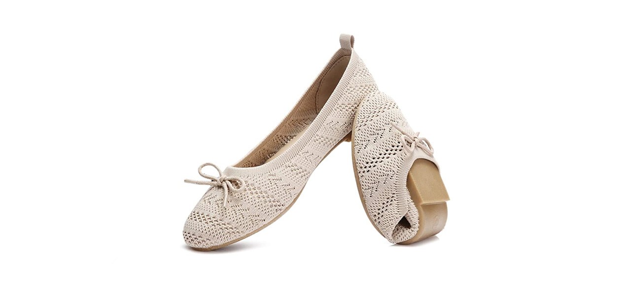 best Heawish Lace Mesh Ballet Flats