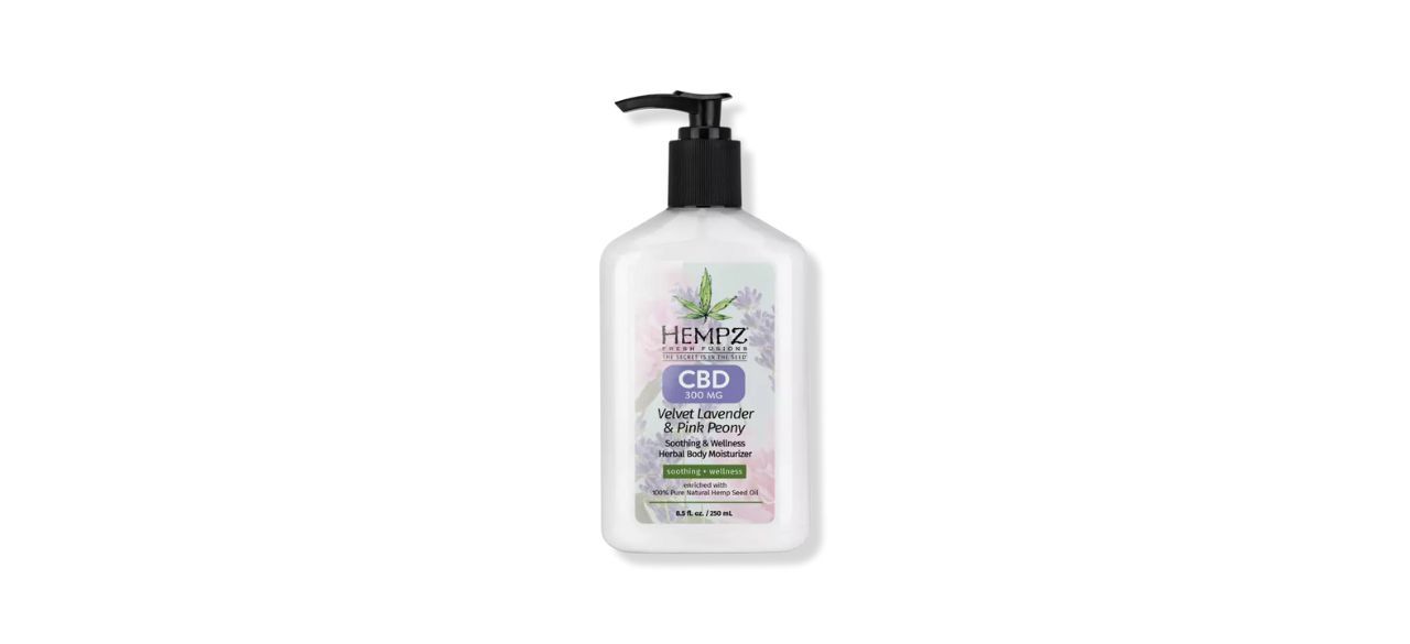 Best Hempz Fresh Fusions Velvet Lavender and Pink Peony CBD Herbal Body Moisturizer