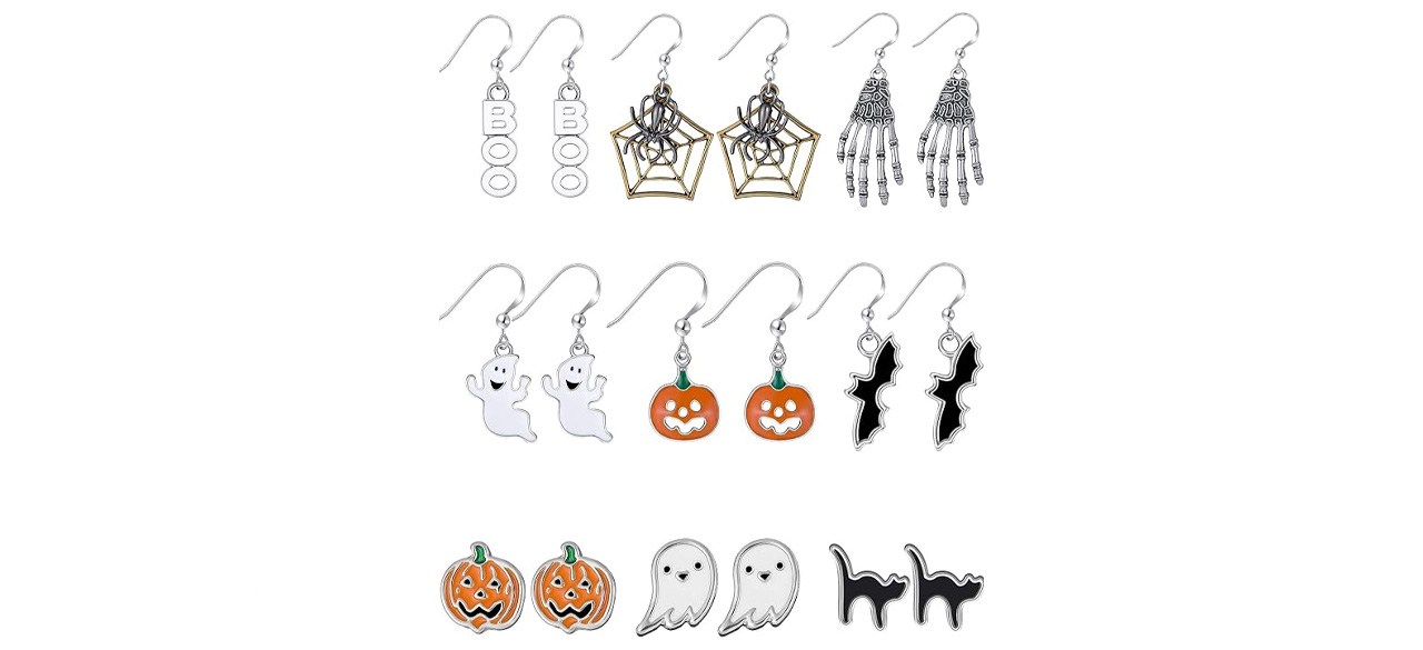Hicarer Halloween Stud and Dangle Earrings