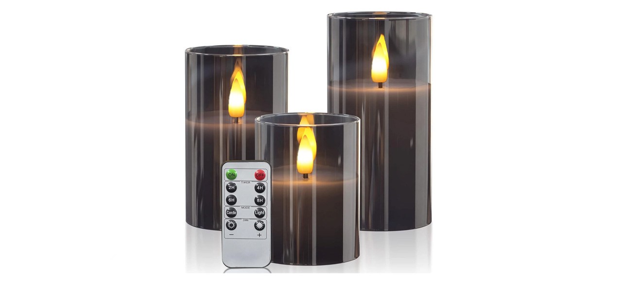 HIDAWN Flameless Candles Flickering with Remote and Timer