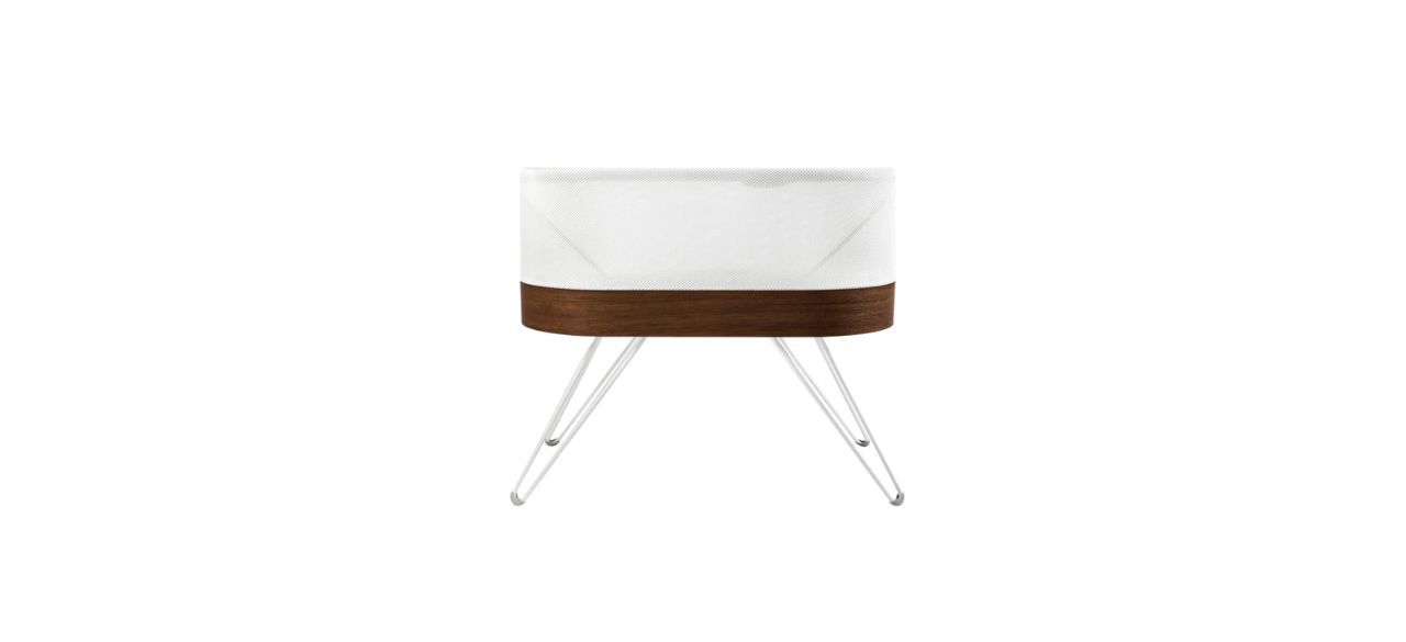 a white Snoo Smart Sleeper Bassinet