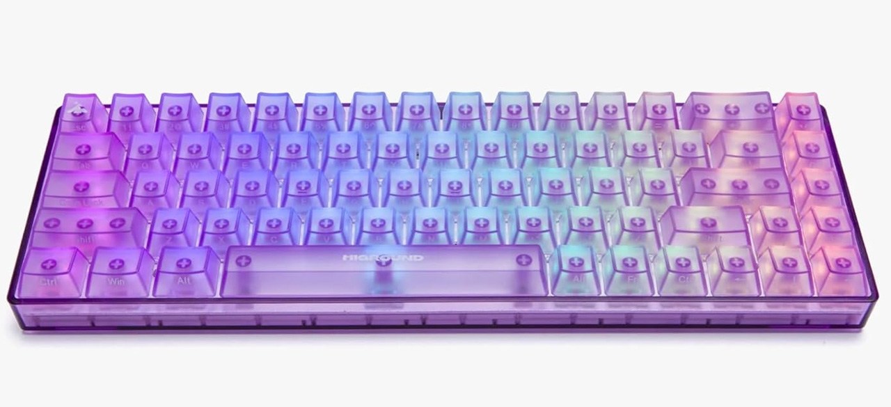 Higround Crystal Opal Basecamp 65% Mechanical USB Wired Gaming Keyboard