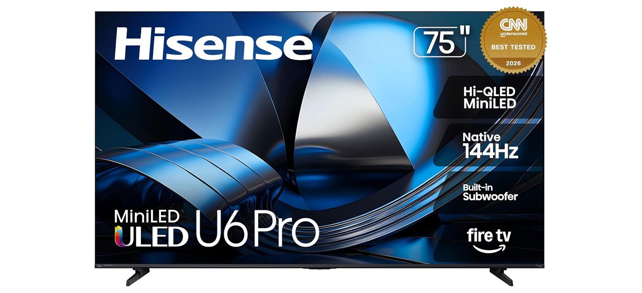 Hisense 75-inch U6 Pro Series Mini‑LED ULED 4K UHD HDR Smart Fire TV