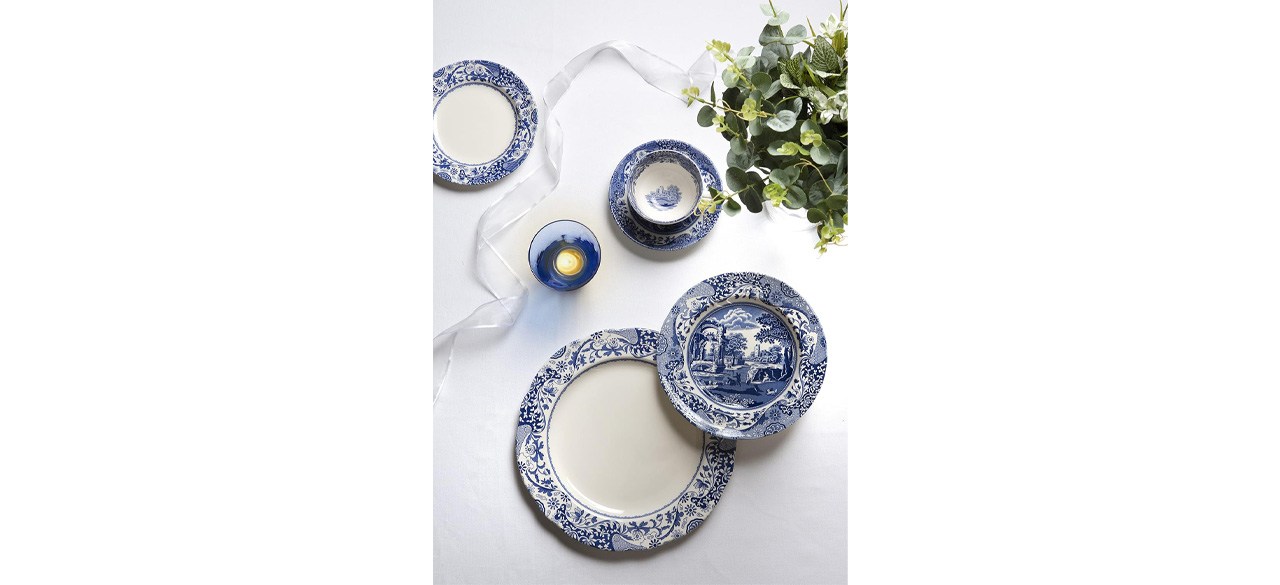 Best Spode Blue Italian Brocato 12-Piece Dinnerware Set