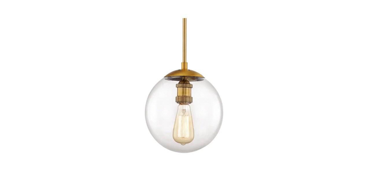 Best Home Decorators Collection Aged Brass Globe Pendant Light