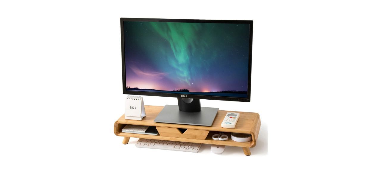 Best Homerays Bamboo Monitor Stand Riser