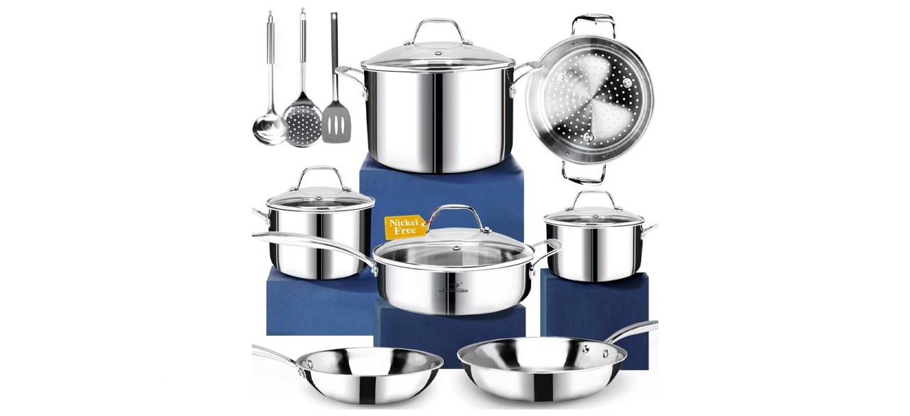 Homichef Nickel-Free Stainless Steel Cookware Set