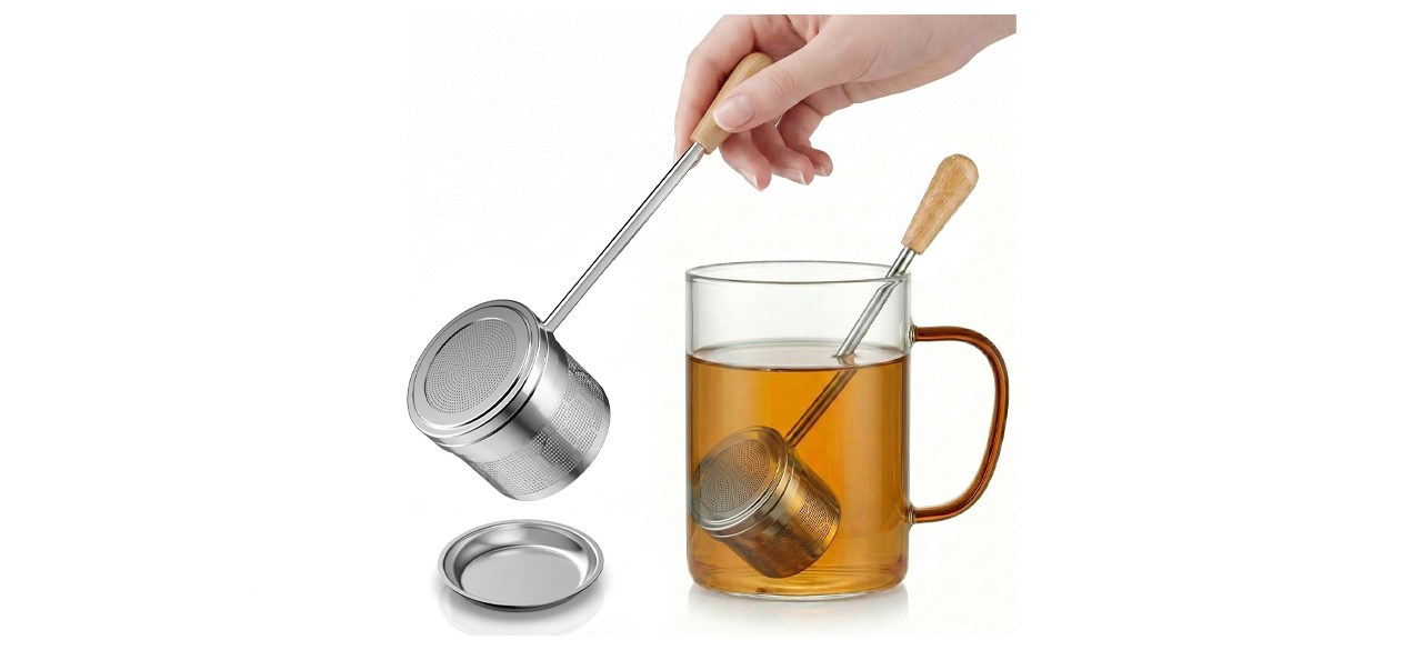 House Again Fine Mesh Tea Infuser With Drip Tray
