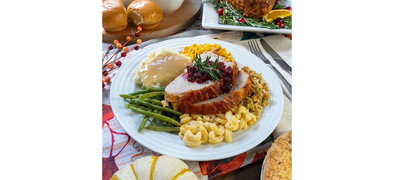 Gourmet Thanksgiving Dinner on table