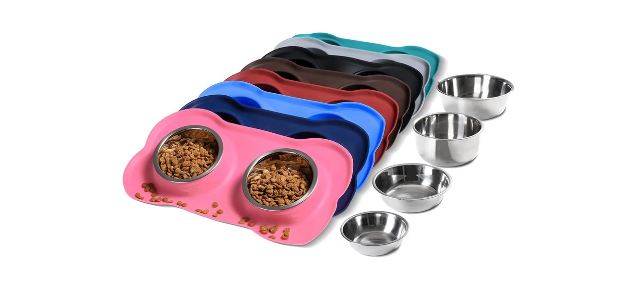 Best Hubulk Pet Bowls with No-Spill Mat