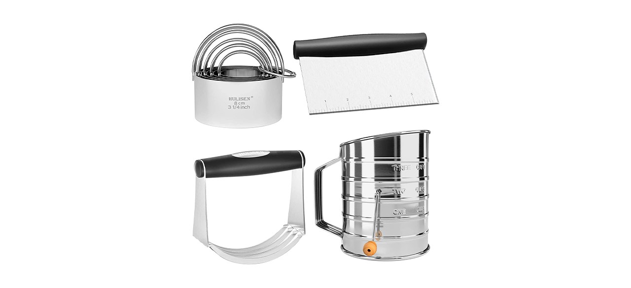 Best Hulisen 3-cup Flour Sifter, Pastry Cutter, Dough Blender and Biscuit Cutter