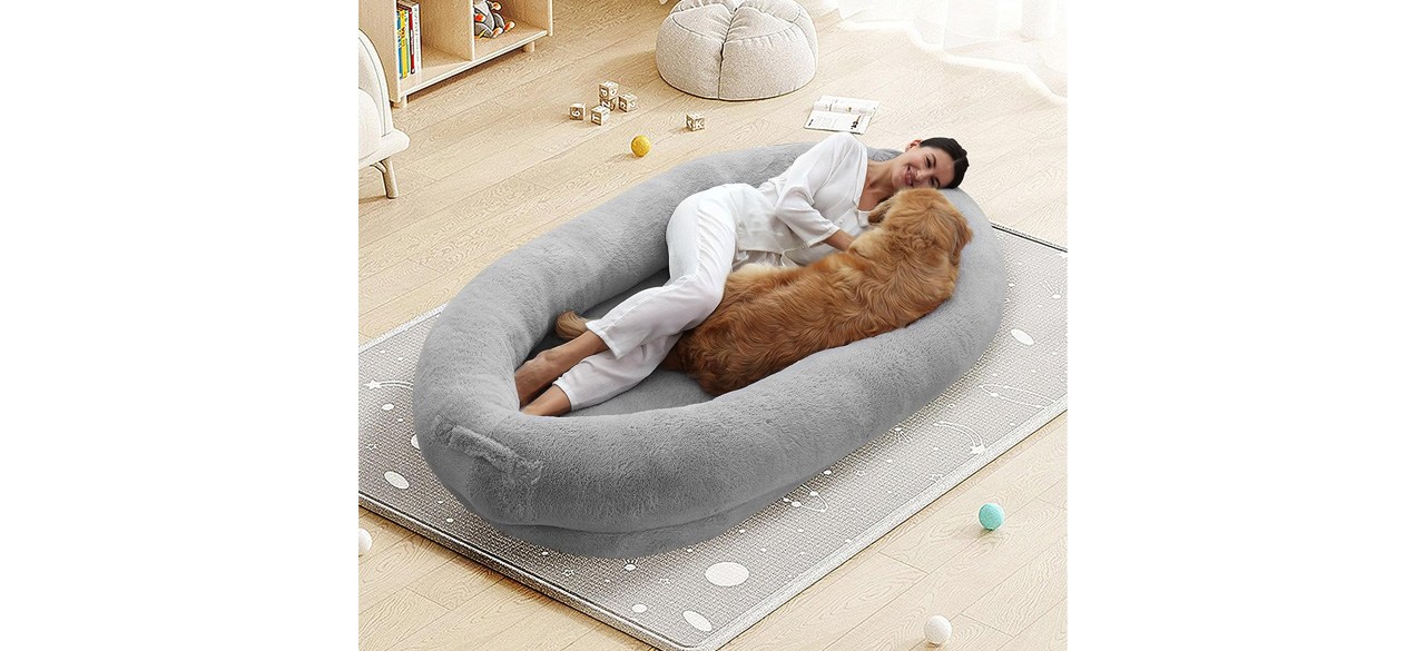 Get yours now before it's too late 🤩 #fyp #humandogbed #dogbed #nap #