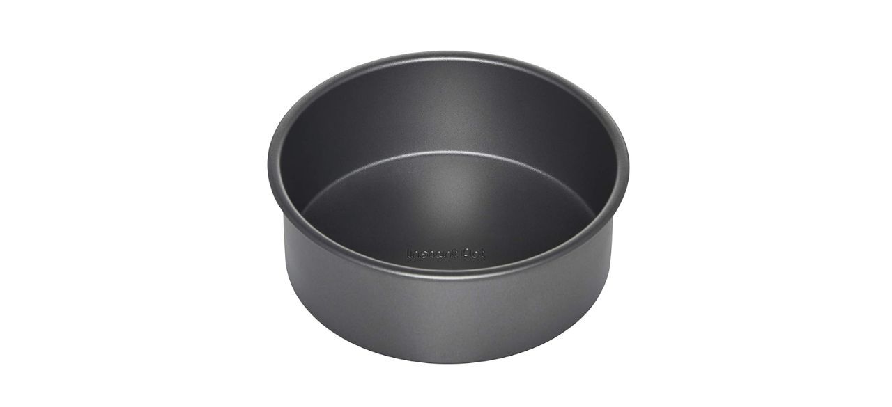 instant pot round cake pan on white background