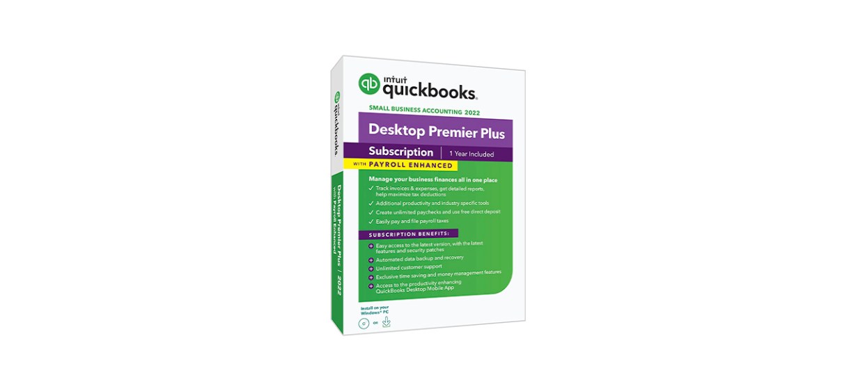 Best Intuit QuickBooks Desktop Premier Plus With Payroll 2022