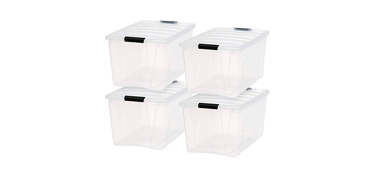 Best Iris USA 72-Quart Plastic Storage Bin Tote Organizing Containers 