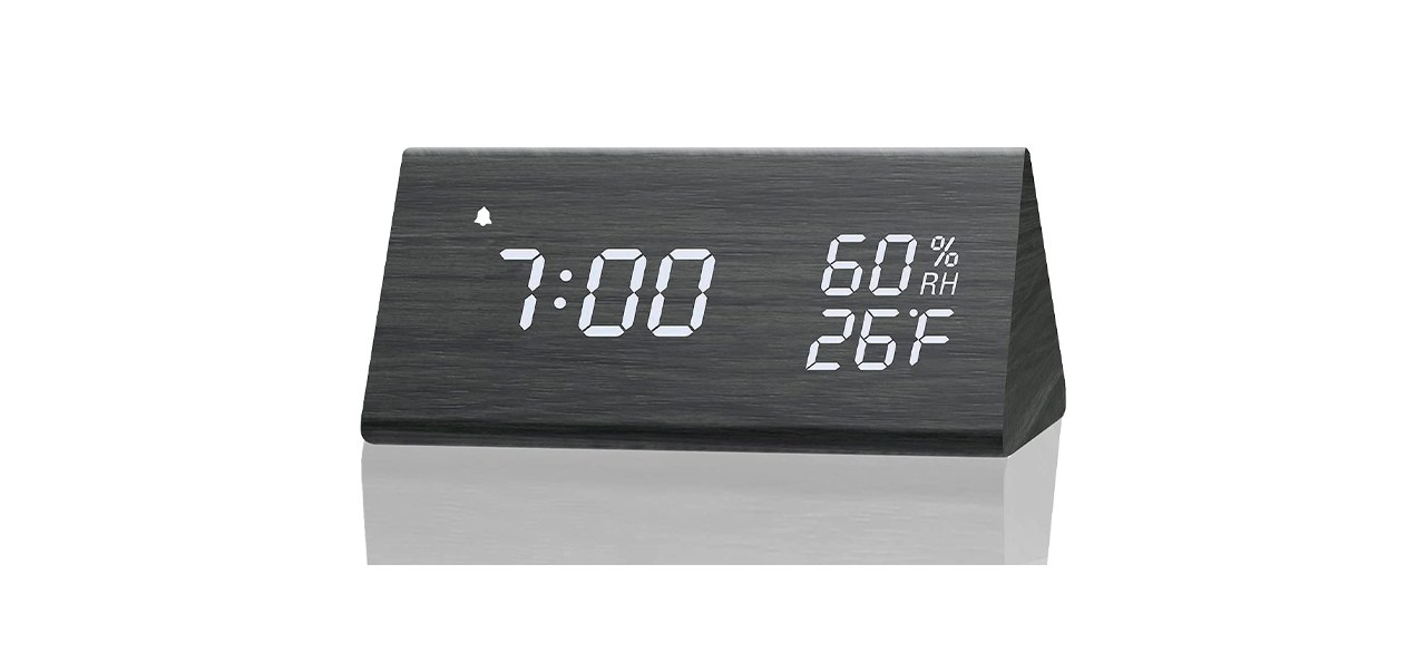 Best Jall Digital Alarm Clock With Wooden Electronic LED Time Display 