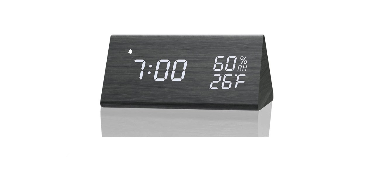 best JALL Digital Alarm Clock with Wooden Electronic LED Time Display