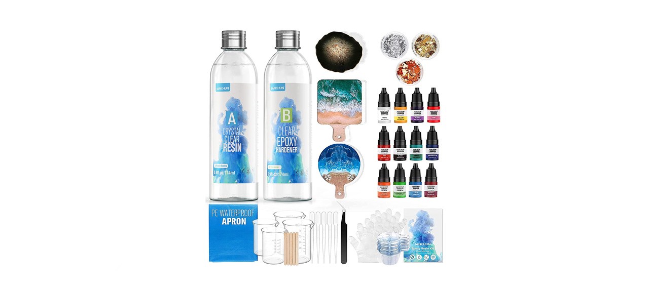 best Janchun Epoxy Resin Kit With Coating and Casting Coaster Molds