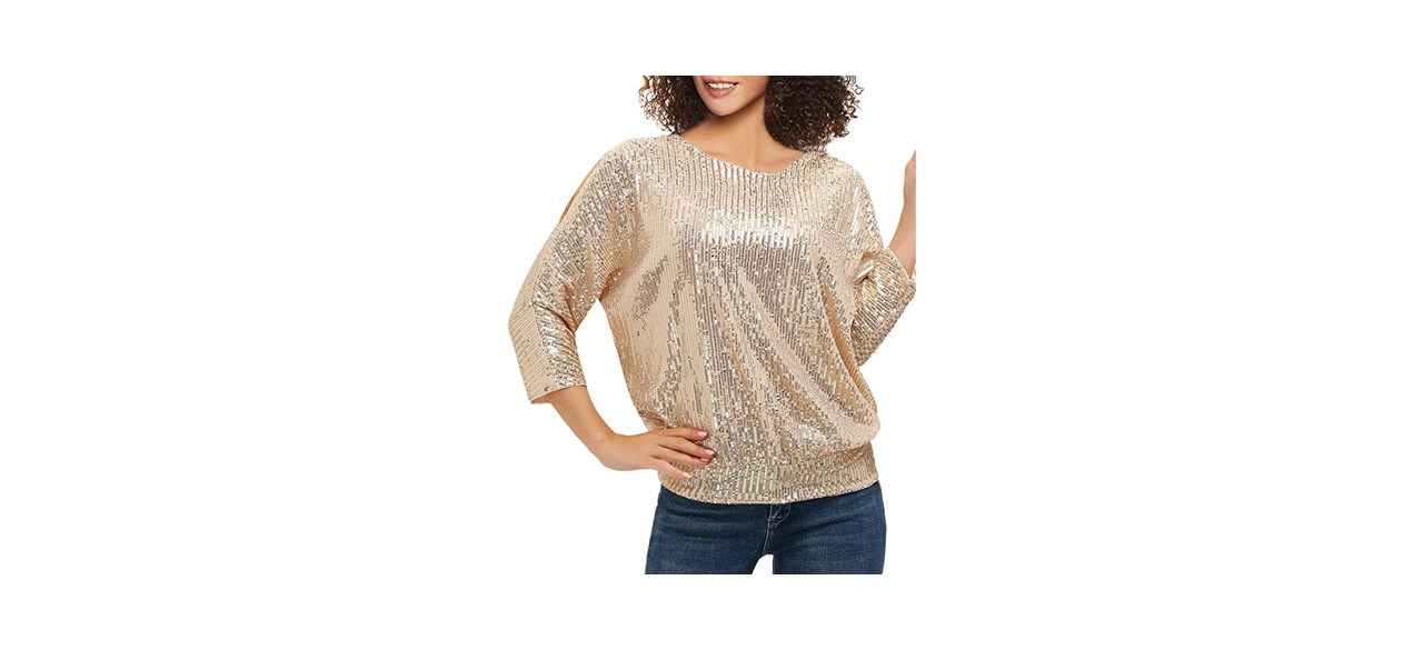 Best JASAMBAC Sparkle Sequin Top