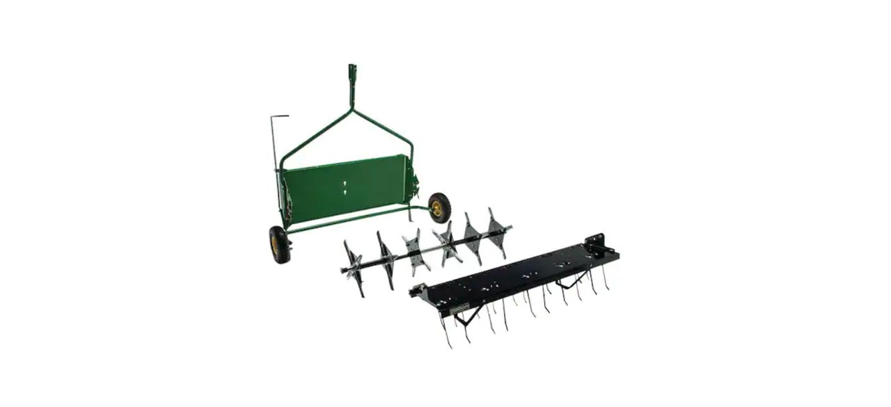 best John Deere 40-Inch Dethatcher Plug Aerator Combo