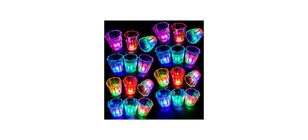 Best JTWKING 24-Set Light Up Shot Glasses