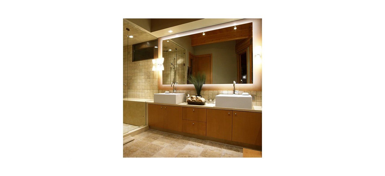 best Kaimee Frameless Lighted Vanity Mirror