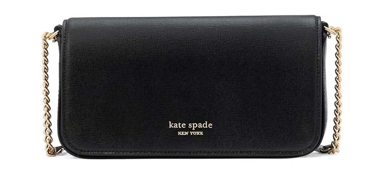 Kate Spade New York Women's Devin Saffiano Leather Flap Chain Wallet