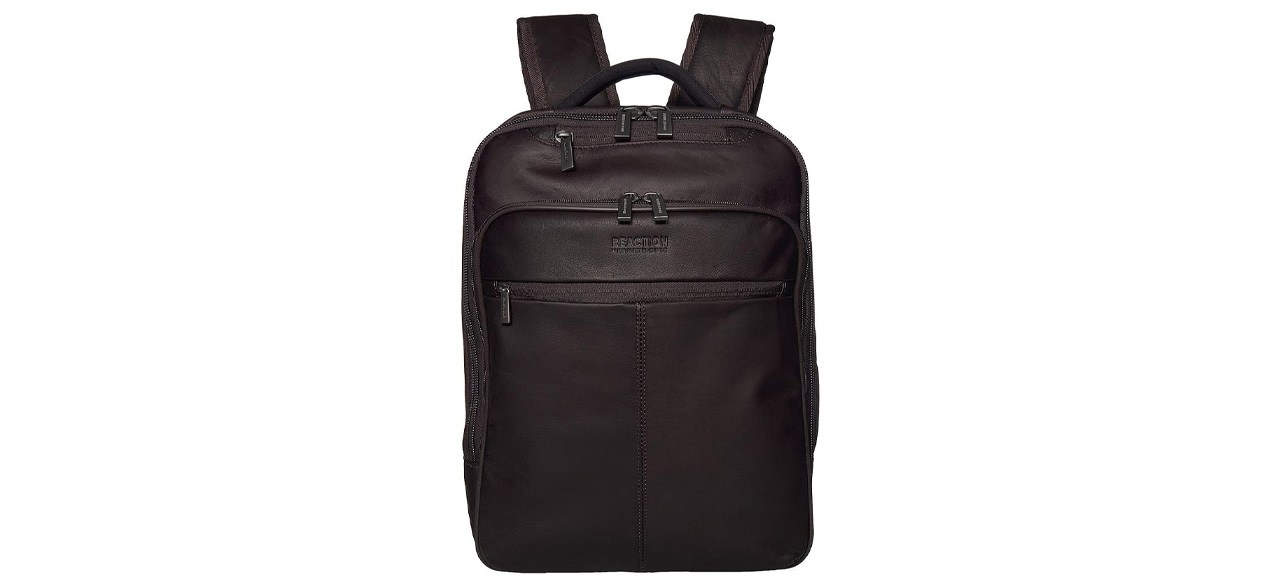 Kenneth Cole Reaction Manhattan Leather Laptop Backpack