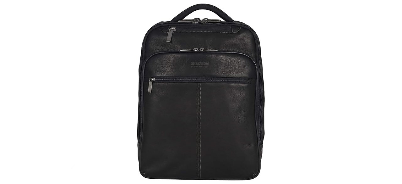 Kenneth Cole Reaction Manhattan Leather Laptop Backpack