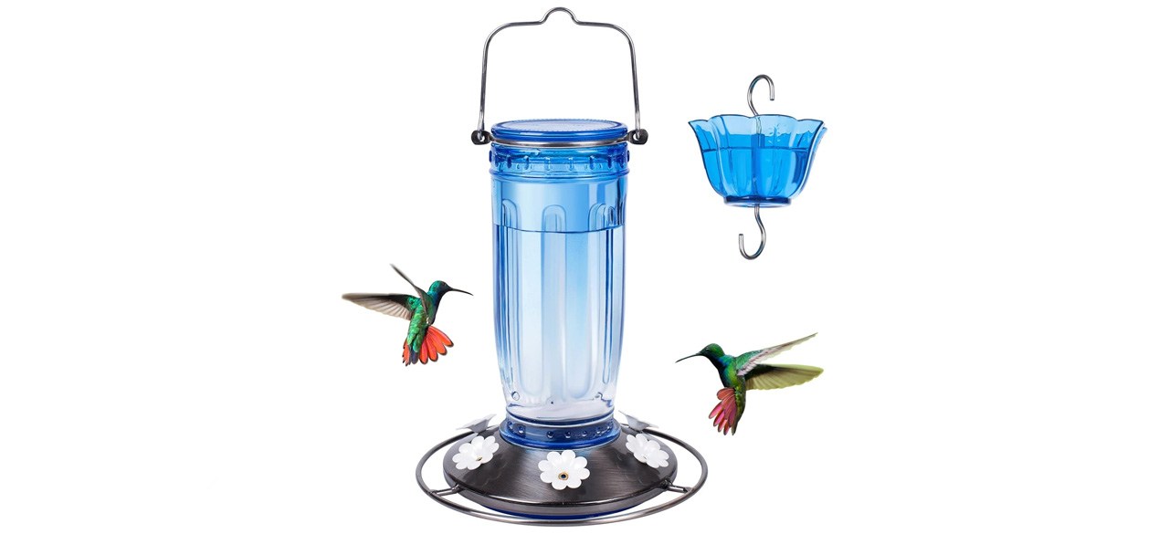 Kingsyard Glass Hummingbird Feeder