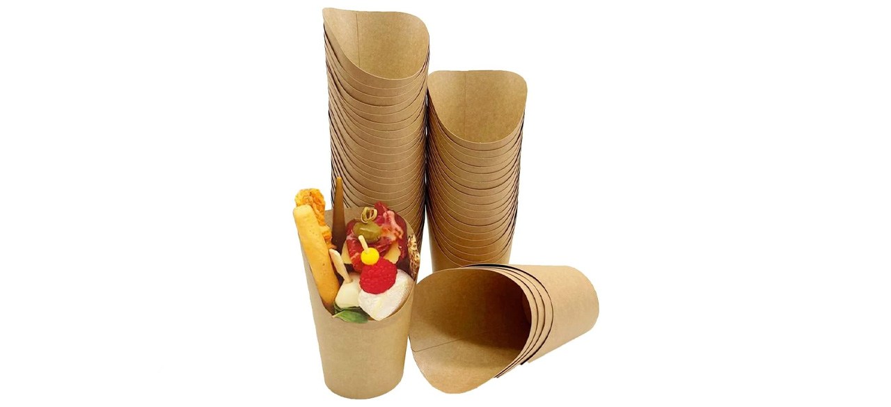 Kingzhuo 50-Piece Paper Waffle Cone Holders