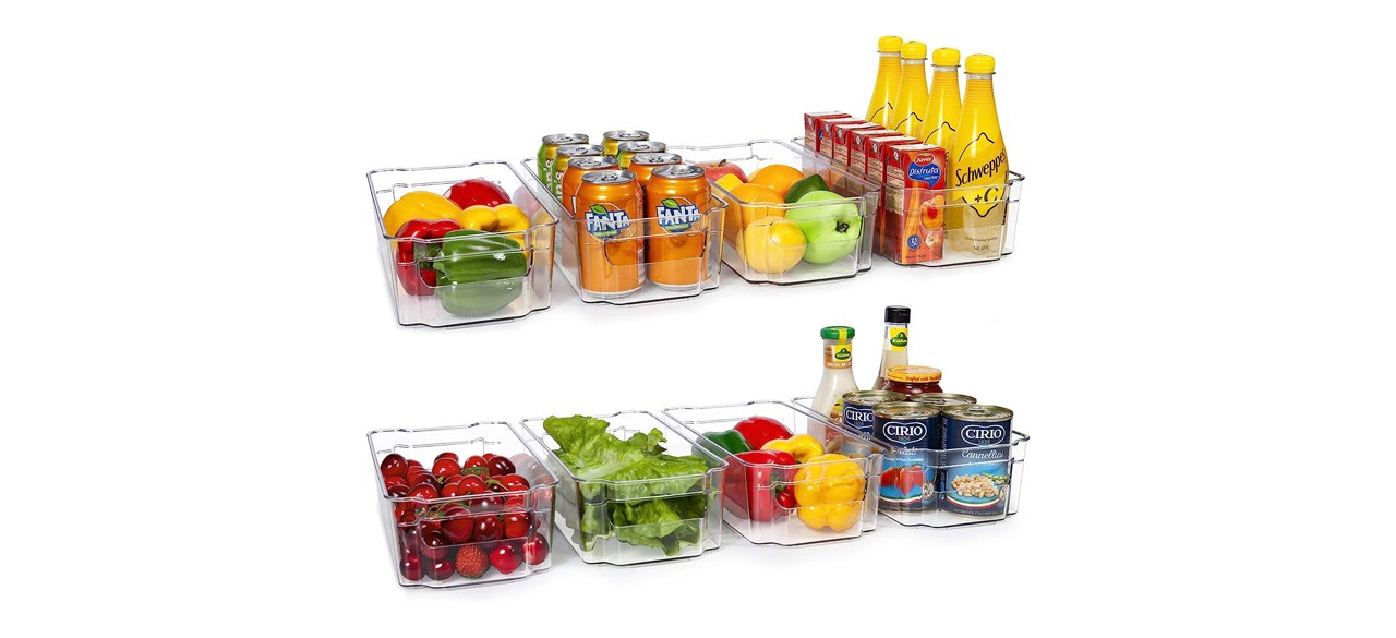 Best Hoojo Refrigerator Organizer Bins on white background